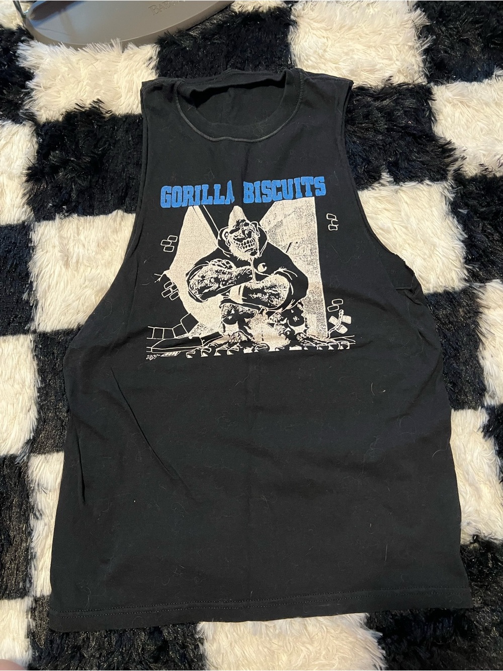 VINTAGE! GORILLA BISCUITS Black Graphic Muscle Tank
